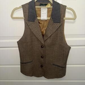 vintage Harvé Benard women's wool tweed vest